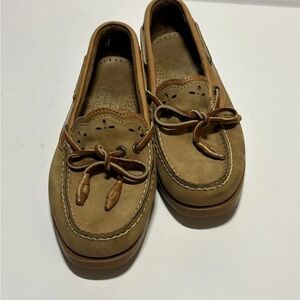 Sebago Docksides Size 7 Medium Width Brown Leather Boat Shoes Loafers